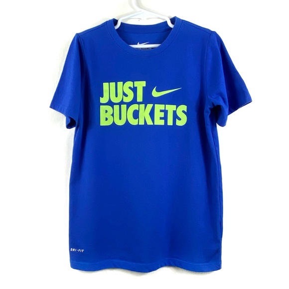 Nike Shirts & Tops Nike Drifit Athletic Cut Tee Blue Just Buckets